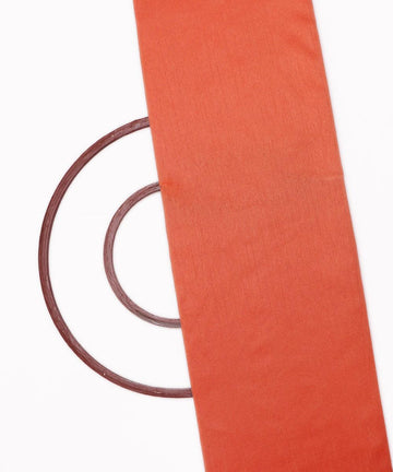 peach rust colour plain raw silk